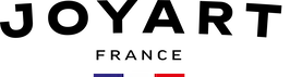 Logo Joyart avec écriture en noir, en dessous France et le drapeau bleu blanc rouge
