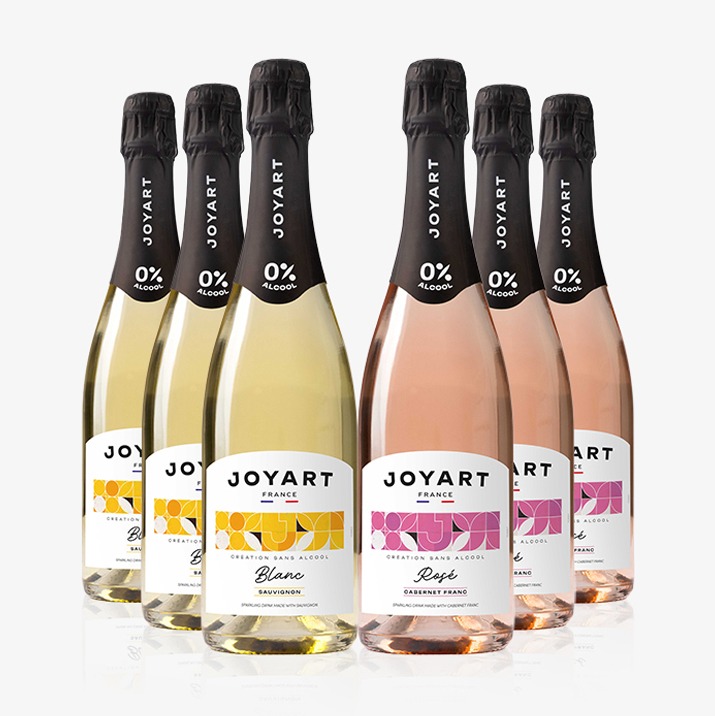 Photo produits pack de 6 bouteilles contenant 3 blanc sauvignon et 3 rosé cabernet franc